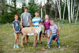 The targets for Archery at Siwash Lake are lifelike so you can imagine you are truly out bow hunting - in reality they are fake foam animals