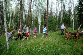 The 3D Cross-Terrain Archery program at Siwash Lake is like a real life, playful version of the Hunger Games