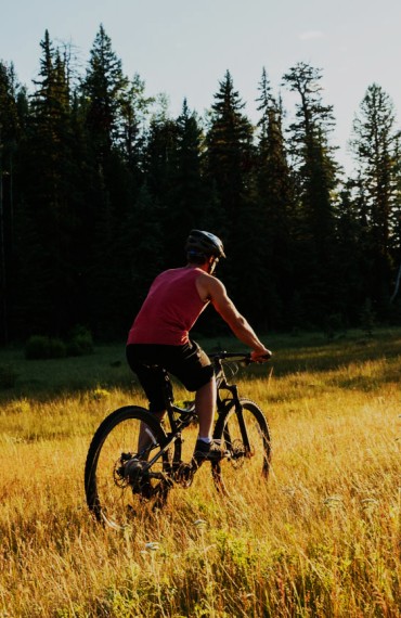 Biking at Siwash Lake